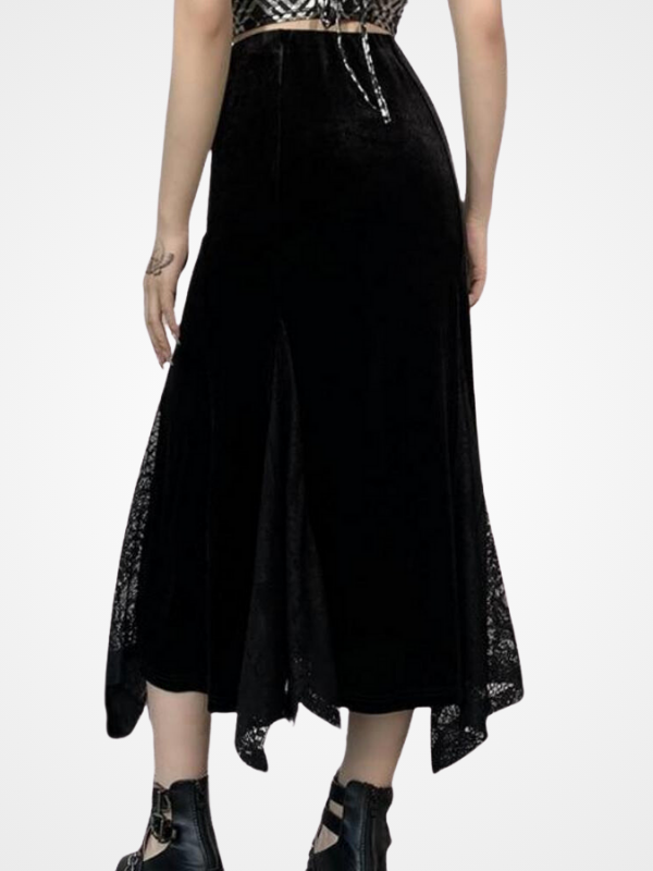 Gothic Fairycore Grunge Lace Patchwork Skirts-ovniki