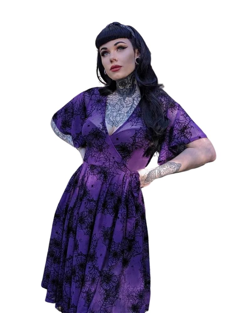 Purple Spider Web Dress