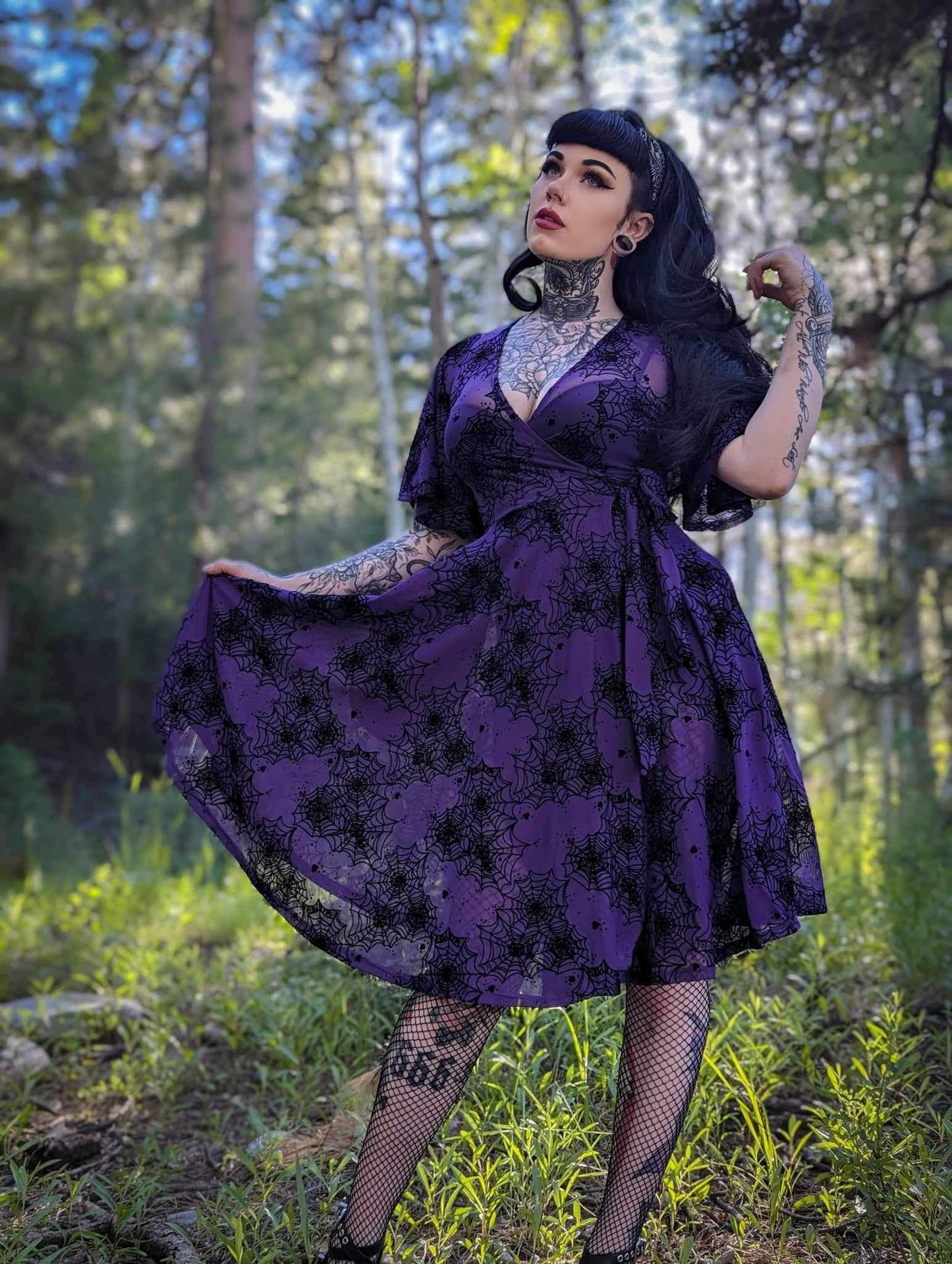 Purple Spider Web Dress
