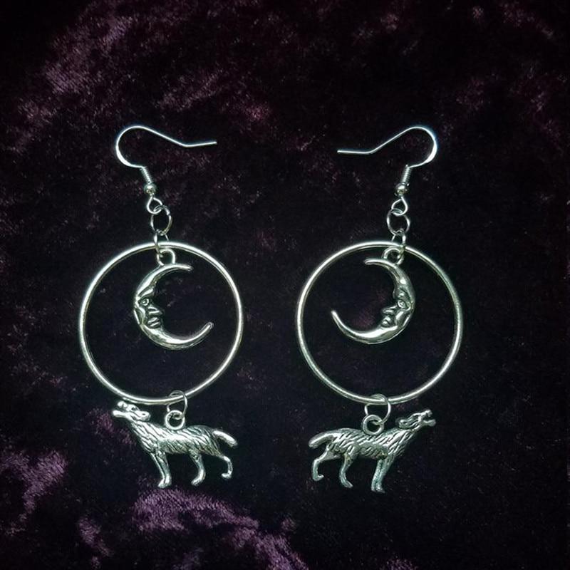 Earrings Howling Wolf - Ovniki