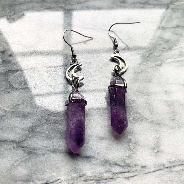 Earrings Magical Night Stone - Ovniki