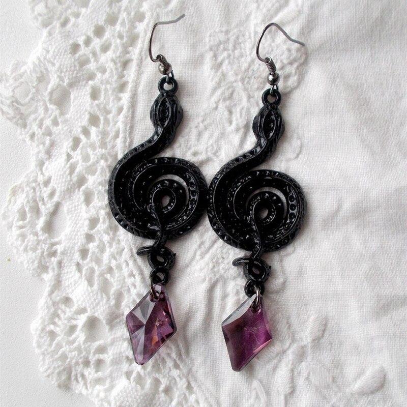 Earrings Violet Snake - Ovniki