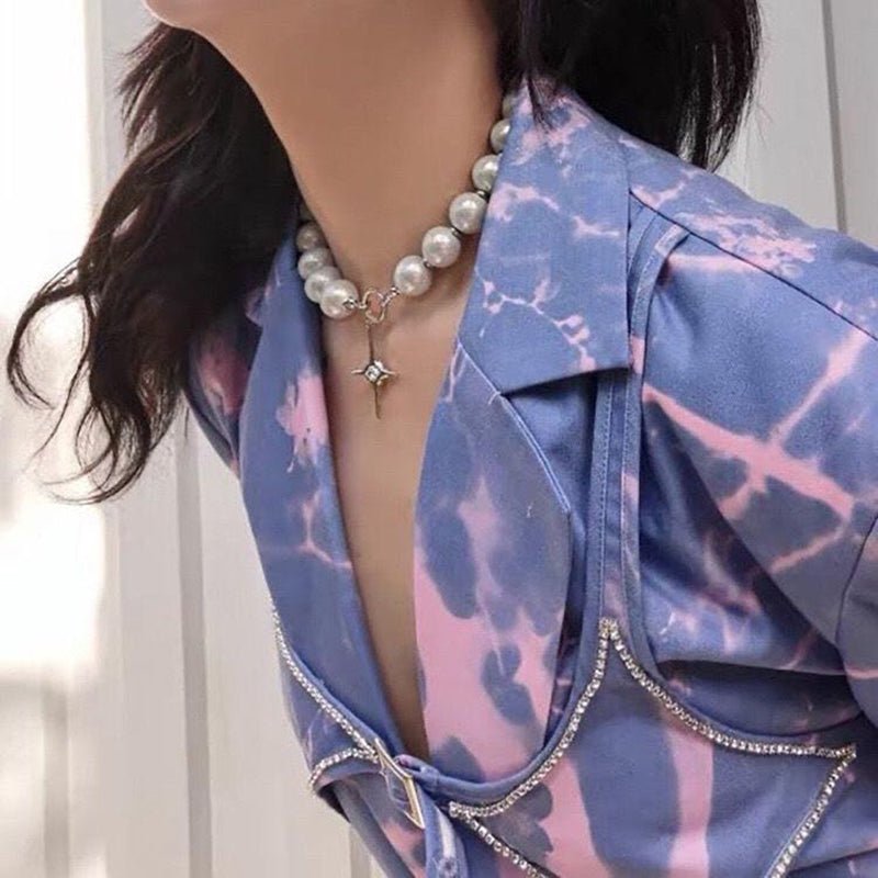 Luminous Beads Pearl Choker - Ovniki