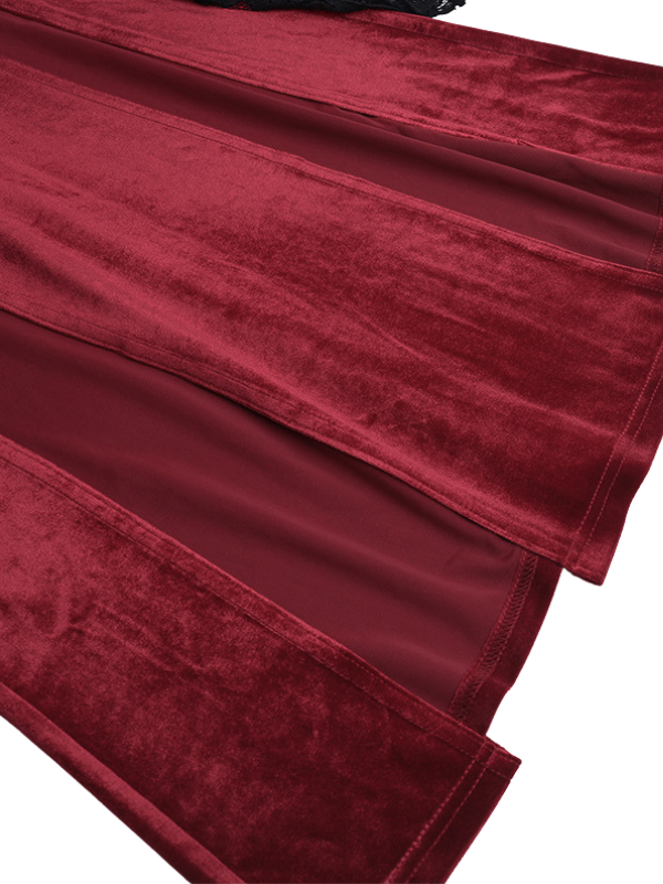 Vampire Bell Sleeve Slit Dress