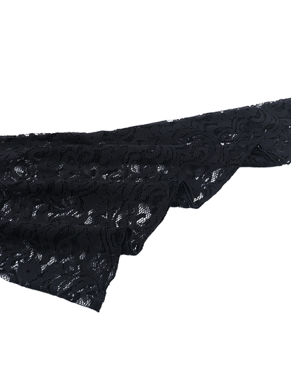 Vampire Bell Sleeve Slit Dress