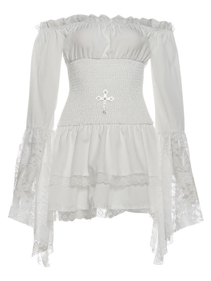 Flared Sleeve Mini Dress