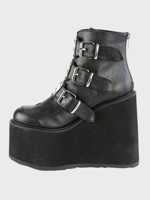 Women's Gothic High Heels Buckle Ankle Boots- ovniki