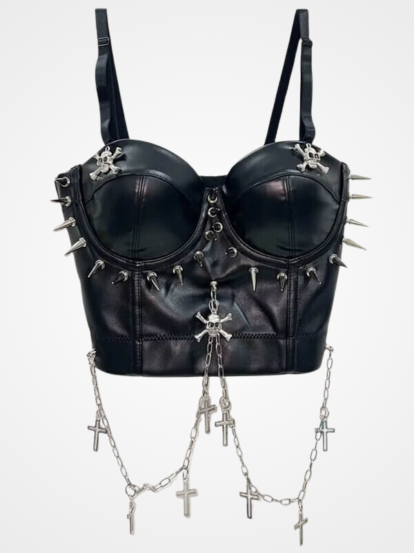 Gothic Skull Top Vintage Sexy Crop Tops - ovniki