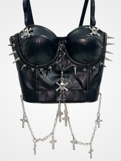 Gothic Skull Top Vintage Sexy Crop Tops