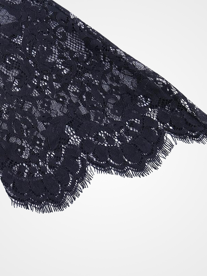 Gothic Lace Flare Sleeve Crop Top - ovniki