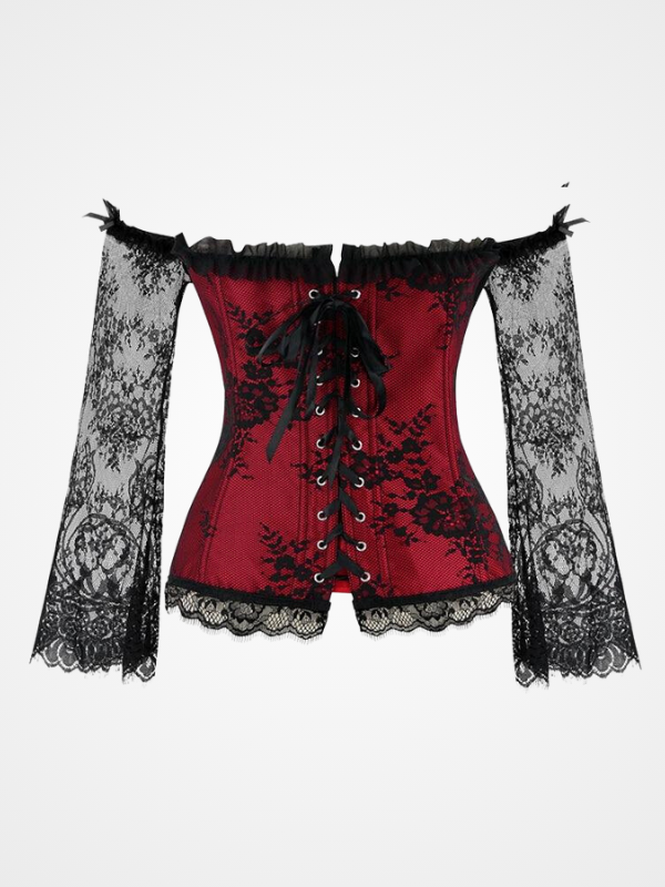 Gothic Off Shoulder Charmian Victorian Corset - ovniki