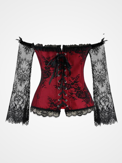 Gothic Off Shoulder Charmian Victorian Corset - ovniki