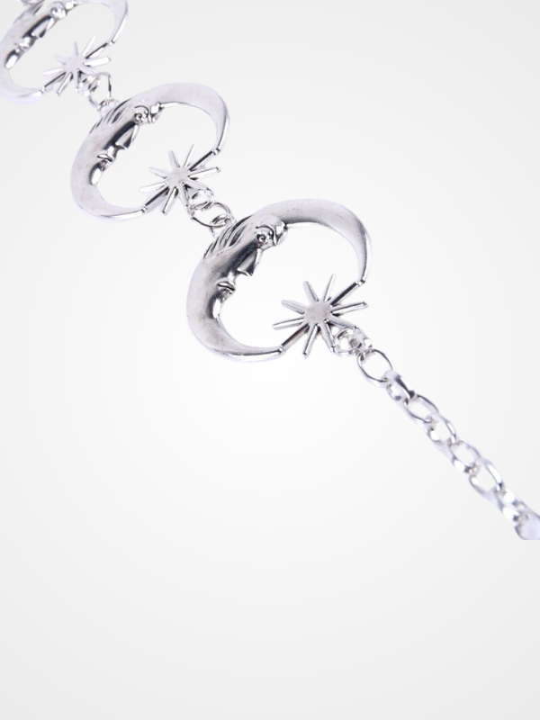 Gothic Punk Star and Moon shaped Casual Chain Belt_ovniki