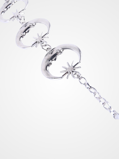 Gothic Punk Star and Moon shaped Casual Chain Belt_ovniki