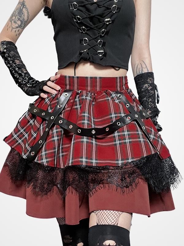 Gothic Style Sexy Ladies A-line Mini Skirt - ovniki