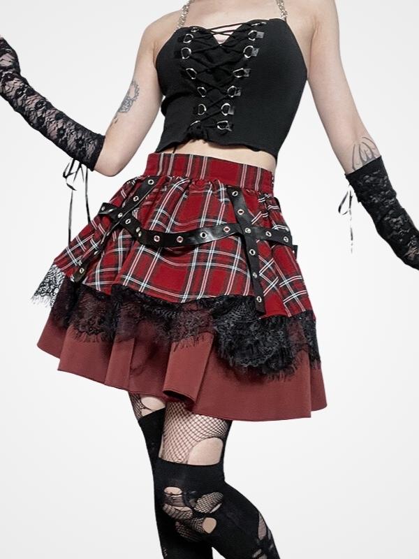 Gothic Style Sexy Ladies A-line Mini Skirt - ovniki