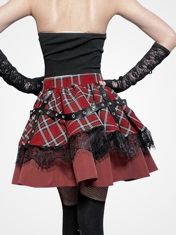 Gothic Style Sexy Ladies A-line Mini Skirt - ovniki