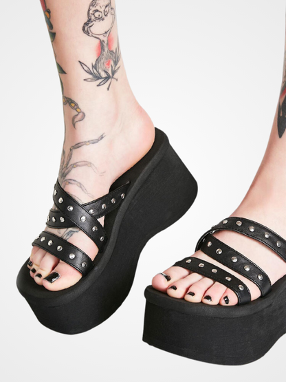 Gothic Style Vampire Cosplay Platform Wedges Shoes - ovniki