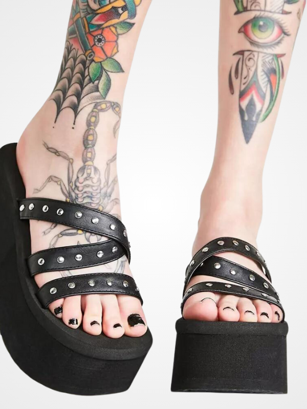 Gothic Style Vampire Cosplay Platform Wedges Shoes - ovniki