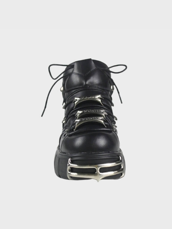 Lace-up heel height Punk Style Women Shoes - ovniki