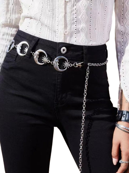 Jewerly Accessories Moon Chain Belt Gold Sun Chain Belt Top