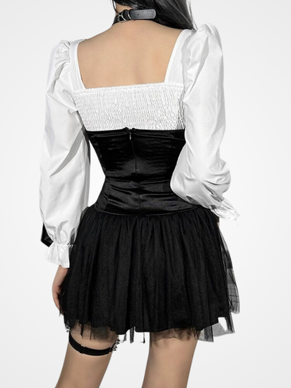 Sexy Lolita Style Bandage Black Corset Skirt - ovniki