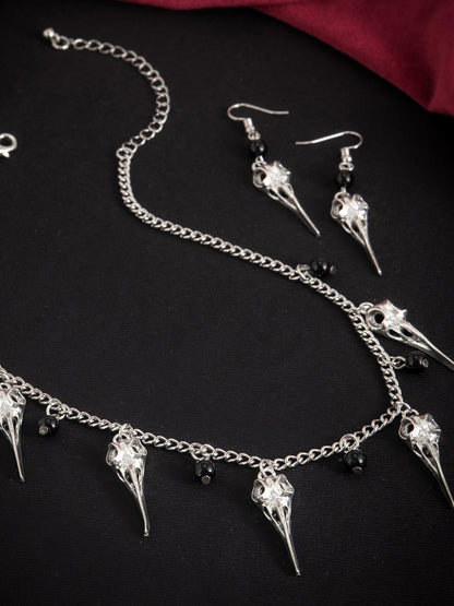 Skull Raven Jewellery Set