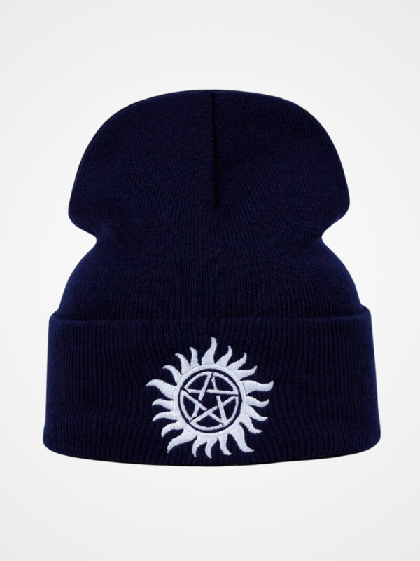 Winter Hip Hop Sun Star Knitted Warm Beanie_ovniki