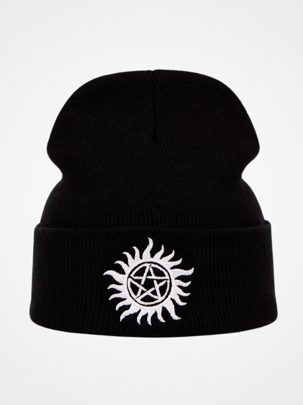 Winter Hip Hop Sun Star Knitted Warm Beanie_ovniki