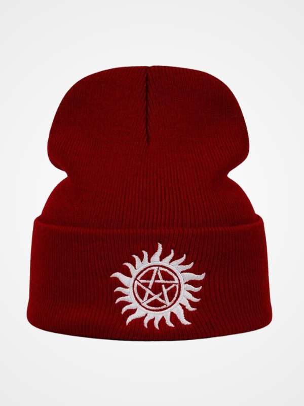 Winter Hip Hop Sun Star Knitted Warm Beanie_ovniki