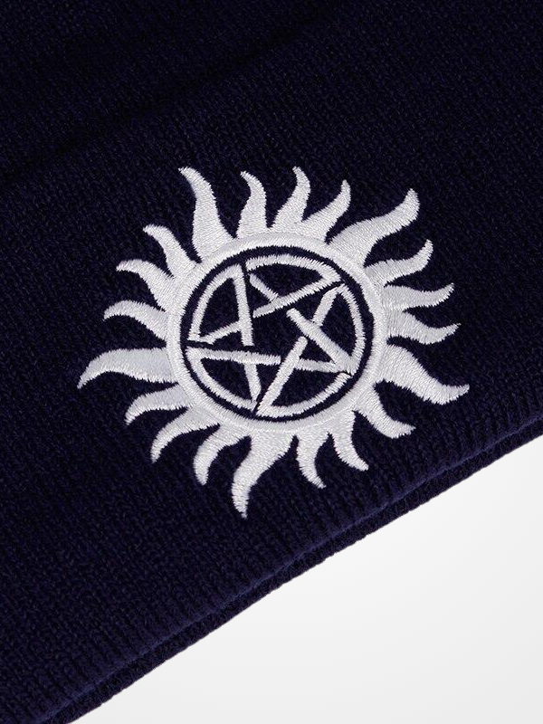 Winter Hip Hop Sun Star Knitted Warm Beanie_ovniki