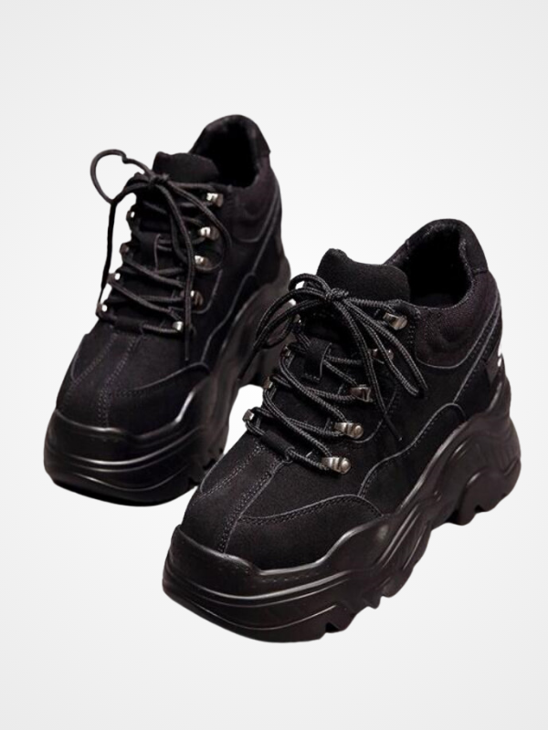 Woman's Breathable High Platform Trainers Shoes - ovniki