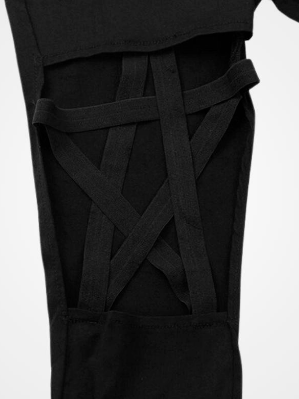Women Gothic Hollow Out Pentagram Leggings - ovniki
