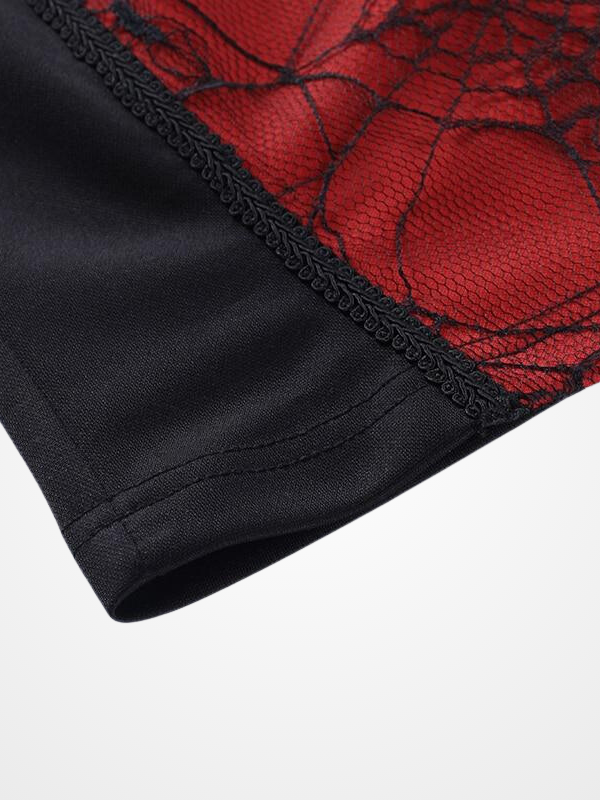 Women Spider Web Pattern Lace Tank Top - Ovniki