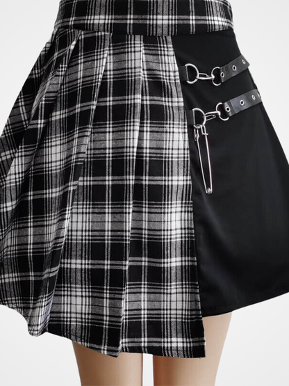 Women Streetwear Buttons Side Open Mini Skirts - ovniki