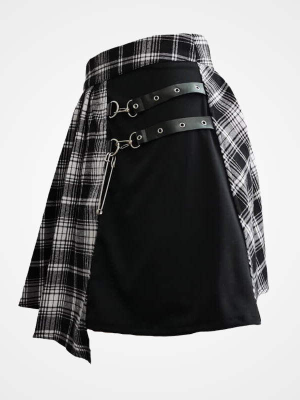 Women Streetwear Buttons Side Open Mini Skirts - ovniki
