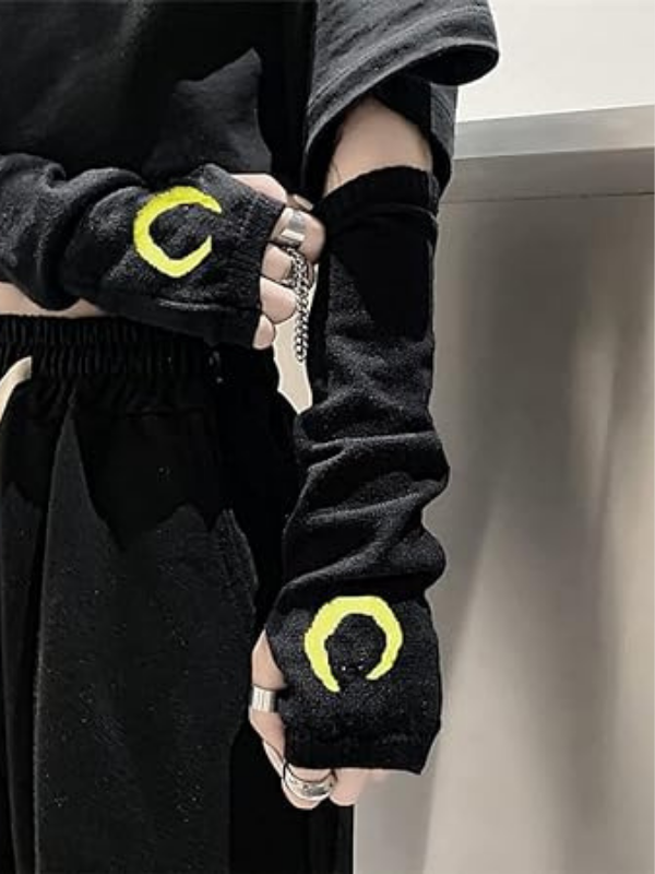 Women's Goth Elastic Moon Elbow Armwarmers_ovniki