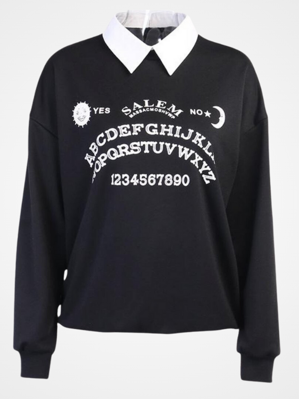 Women's Gothic Graphic Letter Print Casual Hoodie -  ovniki