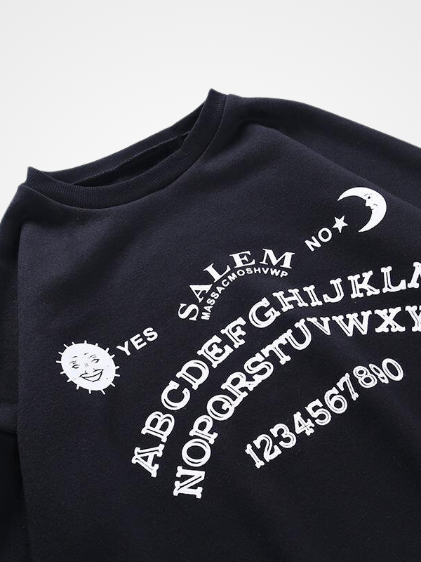Women's Gothic Graphic Letter Print Casual Hoodie -  ovniki