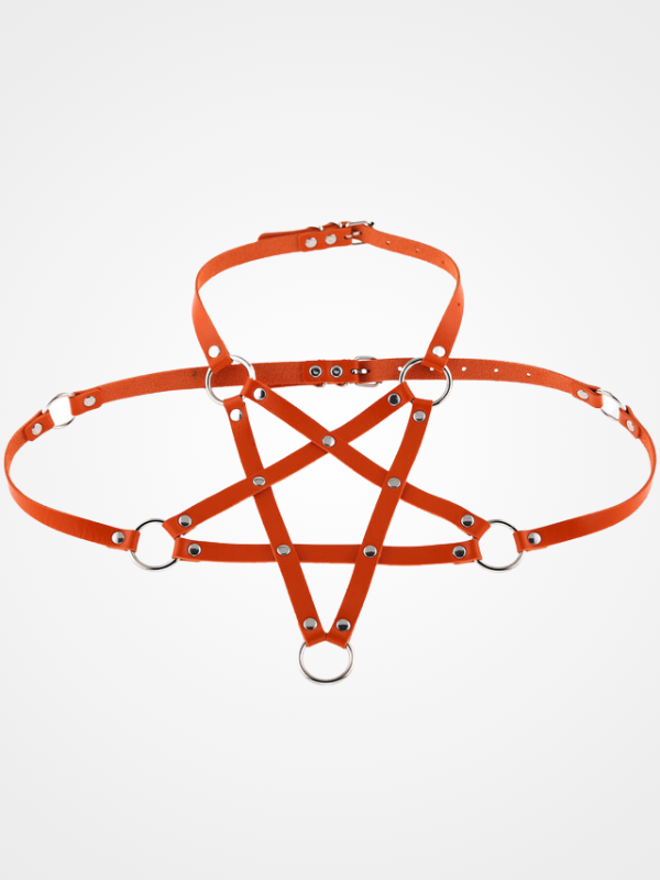 Women's Gothic Harajaku Leather Bra Harness Belt_ovniki