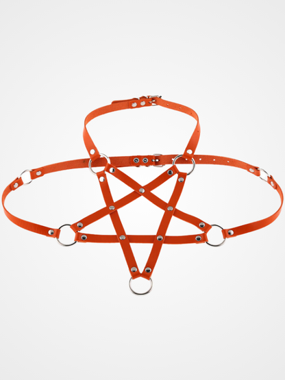 Women's Gothic Harajaku Leather Bra Harness Belt_ovniki