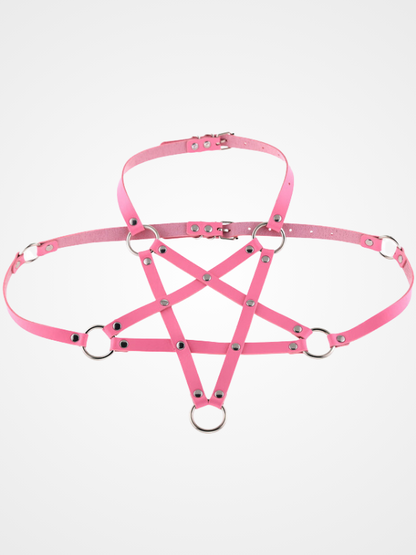 Women's Gothic Harajaku Leather Bra Harness Belt_ovniki