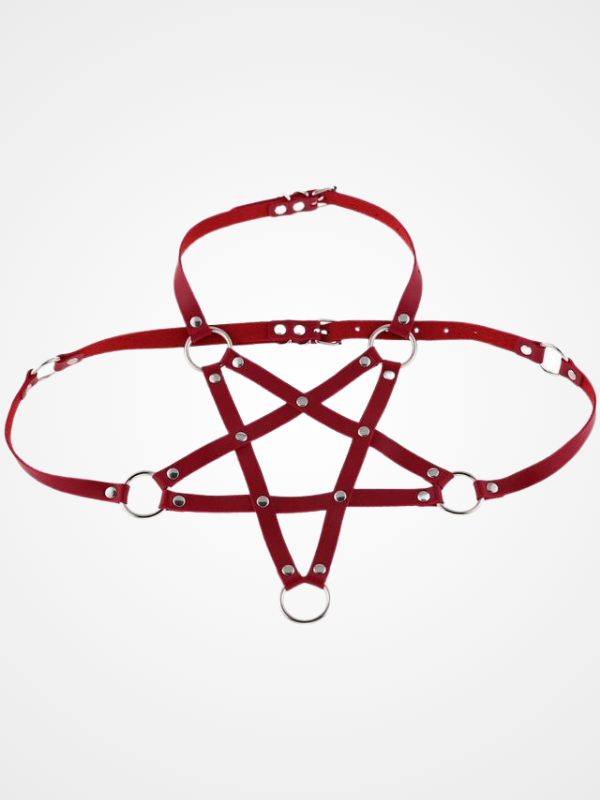 Women's Gothic Harajaku Leather Bra Harness Belt_ovniki