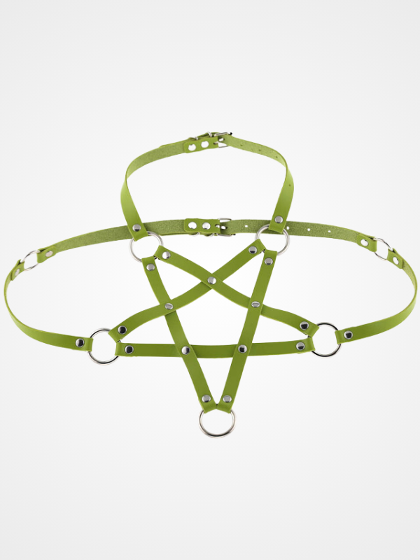 Women's Gothic Harajaku Leather Bra Harness Belt_ovniki