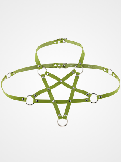 Women's Gothic Harajaku Leather Bra Harness Belt_ovniki