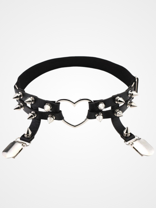 Women's Gothic Heart Thigh Ring Party Garter_ovniki