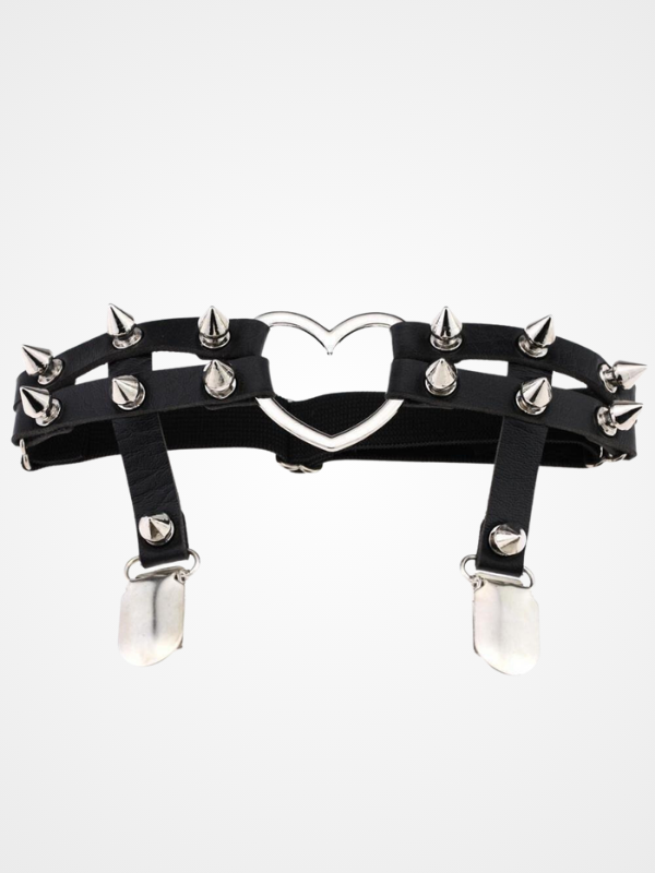 Women's Gothic Heart Thigh Ring Party Garter_ovniki