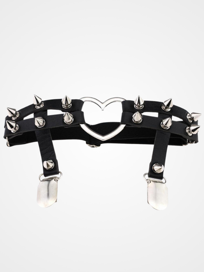 Women's Gothic Heart Thigh Ring Party Garter_ovniki