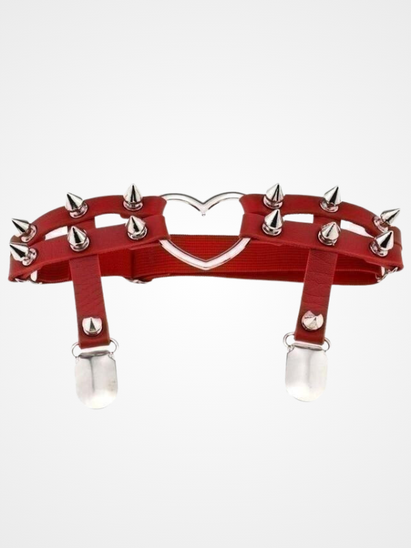 Women's Gothic Heart Thigh Ring Party Garter_ovniki