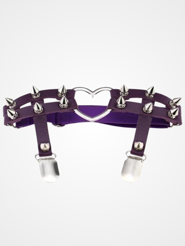 Women's Gothic Heart Thigh Ring Party Garter_ovniki